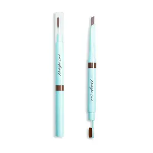 Double head eyebrow pen customized High Quality private label make up automatic retractable eyebrow pen with brush