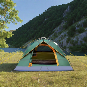 Vent Vallée D'été Mongol Hexagonal <span class=keywords><strong>Yourte</strong></span> Tente Étanche Automatique Camping Tente En Plein Air Voyage En Aluminium Une Chambre - Product Image 1