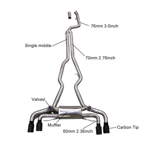 Système d'échappement sportif à soupapes KYOSTAR pour BMW G42 M240i 2022+ B58 3.0T 4 sorties - Product Image 1