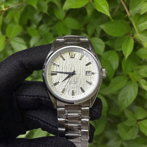 Reloj de Buceo GS Grands Seikos de 40 mm con Esfera Plateada, Correa Oyster Negra, Resistente al Agua, Movimiento NH35, Mecánico, de Acero Inoxidable para Hombre - Product Image 2