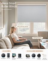Persianas Enrollables Motorizadas Inteligentes con Control Remoto Personalizado, Persianas Enrollables Eléctricas con Wifi para Ventana, Protección Solar Automática Tuya