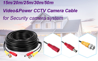 Cable de Audio y Video para Vigilancia DVR 4K de 15M/18M/20M con Conector Coaxial BNC, Alimentación y Accesorios de Cable RCA DC