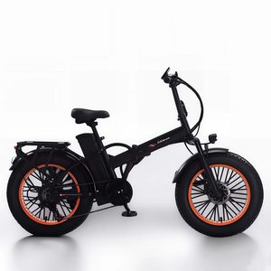 Vélo électrique pliable en aluminium noir avec pneus larges de 20 pouces, 7 vitesses, assistance au pédalage, batterie au lithium 48V 15AH pour la ville et le tout-terrain - Product Image 4