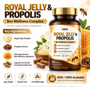 Cápsulas de Jalea Real Botánica y Propóleo, Nutrición de Abejas, Soporte Antioxidante para el Bienestar, Marcas Propias, Suministro al por Mayor OEM - Product Image 2