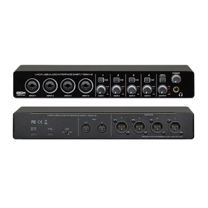 Interface audio BMG U404 avec alimentation fantôme 48V 2-en-1 pour connecteur 4 canaux pour enregistrement en studio - Product Image 1