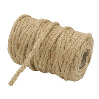 Cordon de jute de chanvre naturel de 10mm corde de jute tressée plate fibre tissée torsadée haute résistance 100m pour bricolage artisanat et emballage