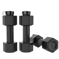 Bouteilles d'eau en plastique transparent de 710 ml sans BPA, les meilleures bouteilles d'eau en vente, gourde d'eau en plastique en forme d'haltère pour usage au bureau, imprimée