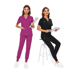 Pantalon de travail ajusté et respirant en coton/polyester/spandex pour femmes grandes tailles - Tenues médicales d'infirmières pour hôpital - OEM - Product Image 6