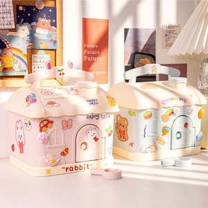 Caja de Almacenamiento Kawaii 2026, Hucha con Forma de Cabaña, Regalo para Niños, Caja de Ahorro Multifuncional - Product Image 5