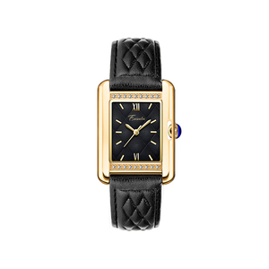 Reloj de Cuarzo Cuadrado con Diseño Romboidal, Minimalista y de Lujo Ligero, con Correa de Cuero Genuino, Elegante y Exclusivo para el Uso Diario de Mujeres - Product Image 2