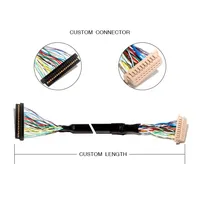 Werkseitig OEM ODM Custom 20/30/40/50 Pin Dupont-Anschluss LVDS-Kabel PVC-isoliert für elektronischen LCD-Bildschirm/Panel