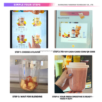 Distributeur automatique intelligent de smoothies avec gestion cloud 4G LTE, auto-nettoyage et prise en charge de plusieurs modes de paiement