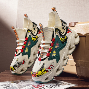 Sneakers sportive sportive sportive traspiranti <span class=keywords><strong>con</strong></span> supporto per caviglia alta <span class=keywords><strong>con</strong></span> puntale in pelle resistente e Sole di assorbimento degli urti eccezionali - Product Image 4