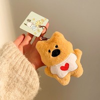 Porte-clés en peluche chien Kawaii, mini pendentif, figurine de personnage de dessin animé, cadeau, sac à dos, breloque, animal en peluche