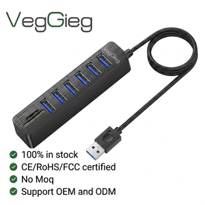 Hub <span class=keywords><strong>USB</strong></span> 2.0 VegGieg 8 in 1 all'ingrosso con lettore di schede <span class=keywords><strong>SD</strong></span> TF, adattatore <span class=keywords><strong>convertitore</strong></span> multiporta <span class=keywords><strong>USB</strong></span> per laptop e PC - Product Image 1