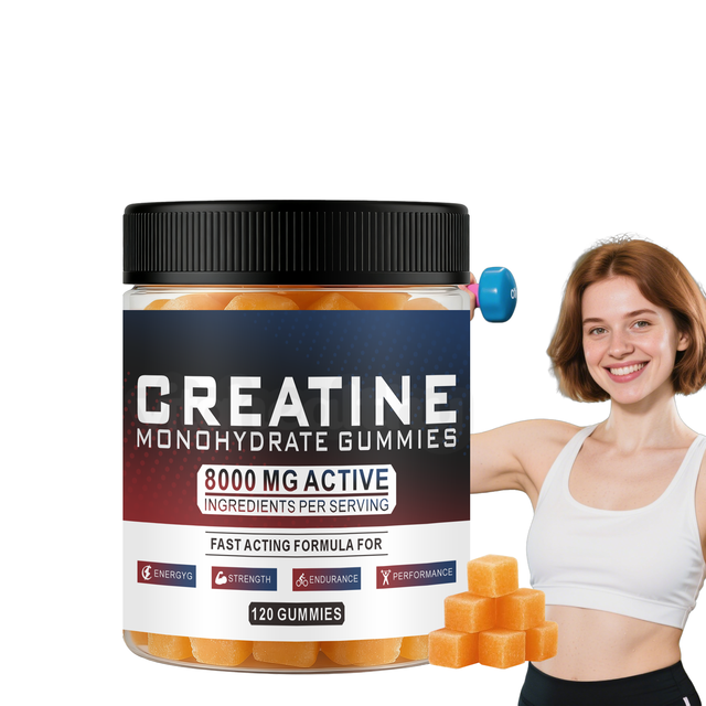 Vitahealthy Orange Flavor Pre Workout Creatine Gummies for Energy and Sports Nutrition Fitness Creatine Monohydrate Gummies