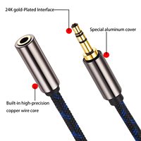 3,5mm Stereo-Audio kabel 24 Karat vergoldetes Aux-Kopfhörer kabel mit männlicher Buchse 2 Jahre Garantie Audio-Video-Buchse Verlängerung kabel 2 Jahre
