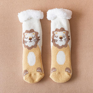 XiangHui corail polaire chaussettes femme automne et hiver <span class=keywords><strong>Plus</strong></span> velours épaississement mignon noël maison serviette de couchage confinement chaud - Product Image 6