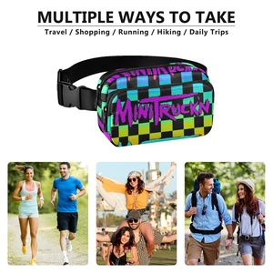 Wholesale Custom Logo Simple Lightweight Waterproof Fitness Fanny Pack <b>Elastic</b> Running <b>Belt</b> Sports Waist Bag - Product Image 5
