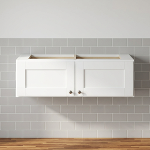 Armoire basse en bois MDF blanc style Shaker avec 1 tiroir et 2 portes, finition peinte, montage mural pour cuisine moderne, 36x24x12 pouces - Product Image 3
