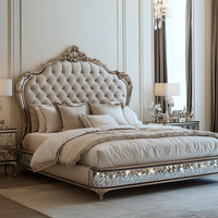Ensemble de meubles de chambre à coucher en bois de luxe moderne OE HOME, tête de lit en tissu, écologique, lit king size personnalisé pour usage hôtelier