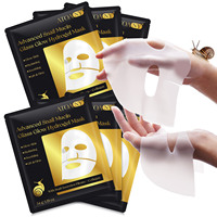 Masque facial hydrogel Private Label 6 Pack, hydratation intense, collagène, anti-rides, raffermissant, pour un éclat de verre à la mucine, avec gel