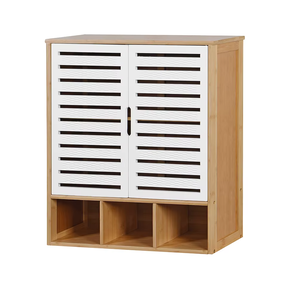 Armoire murale de salle de bain en <span class=keywords><strong>bambou</strong></span> écologique, armoire de rangement pour salle de bain, armoire murale pour toilettes, meubles de salle de bain - Product Image 2