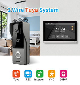 Videoportero con Cable, 1 Set=F6+B16, Pantalla Táctil TFT de 10 Pulgadas 1024*600 <span class=keywords><strong>Px</strong></span>, Sistema de Intercomunicación IP65, Monitor Interior, Conexión Fácil de 2 Cables - Product Image 2