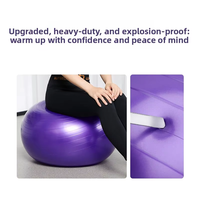 Pelota de Yoga Profesional Premium de PVC Engrosado de 55 cm, Color Morado, Antiexplosión, Accesorios para Yoga