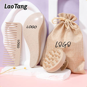 Brosse à Cheveux Shampoing en Paille de Blé, Peigne de Massage Capillaire avec Peigne Démêlant à Dents Larges - Product Image 1