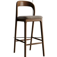 Chaise de bar en bois pour hôtel et restaurant, tabouret de bar, chaise haute, chaise de bar style loft