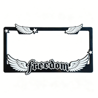 Cadre de plaque d'immatriculation en métal personnalisé, support de plaque gothique en forme de crâne, cadre de plaque d'immatriculation en aluminium noir pour la décoration automobile