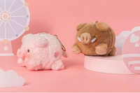 Peluche Cochon Multifonctionnelle, Doudou, Porte-clés, Pendentif de Sac, pour Couple et Meilleur Ami, en Tissu de Coton Brodé, Polyester et PP