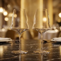 Verre à vin en cristal sans plomb ultra-fin, design nuage, modèle Josephine, pour restaurants et hôtels étoilés Michelin, vente en gros