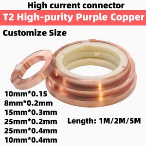 Tira de Cobre de Alta Pureza T2 para Conexión de Baterías, Recubrimiento Térmico, Conexión a Tira de Cobre Conductora, Tamaño Personalizado - Product Image 2