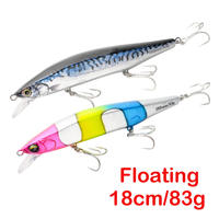83g 180mm pêche à la traîne en mer profonde méné flottant océan leurre de pêche artificiel ABS appât en plastique pour maquereau GT thon Marlin
