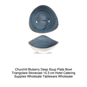 Bluberry Deep Coupe Bowl 15,3 cm Triangular Churchill Stonecast Sbbstrb6 - Product Image 2