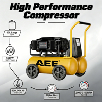 Compresor de Aire Eléctrico Industrial de 5500W, con Motor de Imán Permanente sin Escobillas, Inteligente, sin Aceite, con Cable de Cobre