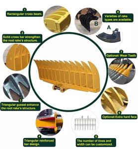 Lot de 18 râteau à brosse pour pelle électrique, nettoyage des sols, pour grands travaux de nettoyage - Product Image 2