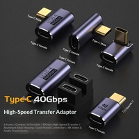 Adaptador Usb C macho a hembra de 90 grados, Usb4, 40Gbps, 100W, carga rápida para Notebook, Macbook, transmisión de alta velocidad, enchufe duradero