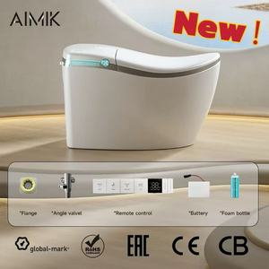 Nouvelle conception <span class=keywords><strong>de</strong></span> toilettes intelligentes en céramique avec chasse d'eau automatique chauffée, télécommande, pour salle <span class=keywords><strong>de</strong></span> bain - Product Image 1