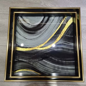 Bán Buôn Yochen Vẫy Hình Dạng Sang Trọng Bàn Lưu Trữ Khay Gương Sản Xuất Tại Trung Quốc Cho Trang Trí Nội Thất - Product Image 4