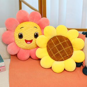 Internet célébrité mignon tournesol chaise <span class=keywords><strong>coussin</strong></span> lavé peluche PP coton pour salon voiture baie vitrée Tatami Style canapé couverture - Product Image 2