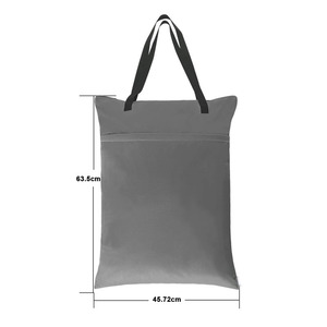 Bolsa Impermeable para Pañales de Tela Negra y Gris, Paquete de 2 Bolsas Reutilizables para Trajes de Baño, Bolsa Impermeable para Viajes - Product Image 3