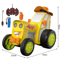 Juguete de Coche Acrobático con Control Remoto para Niños, con Luces y Música, Lindo Vehículo Eléctrico para Niños Pequeños que Camina y se Mueve de Pie