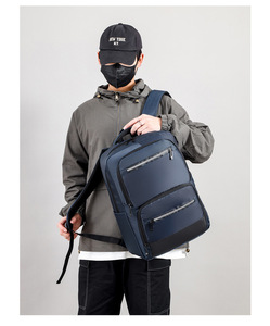 <span class=keywords><strong>Sac</strong></span> à <span class=keywords><strong>dos</strong></span> pour <span class=keywords><strong>ordinateur</strong></span> portable multifonctionnel minimaliste pour homme avec plusieurs compartiments et grande capacité, port USB - Product Image 6