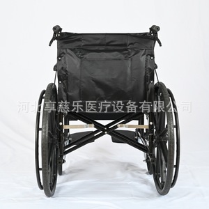Silla de Ruedas Manual Plegable Enjoying Happiness 103x68x88 de Acero al Carbono Negro para Personas Mayores con Movilidad Reducida - Product Image 3