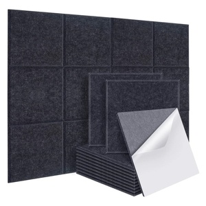 Paneles <span class=keywords><strong>de</strong></span> pared acústicos <span class=keywords><strong>de</strong></span> fieltro <span class=keywords><strong>de</strong></span> PET <span class=keywords><strong>de</strong></span> alta densidad autoadhesivos con borde biselado cuadrado <span class=keywords><strong>de</strong></span> 12x12 pulgadas para sala <span class=keywords><strong>de</strong></span> cine <span class=keywords><strong>en</strong></span> <span class=keywords><strong>casa</strong></span> <span class=keywords><strong>estudio</strong></span> <span class=keywords><strong>de</strong></span> música - Product Image 1