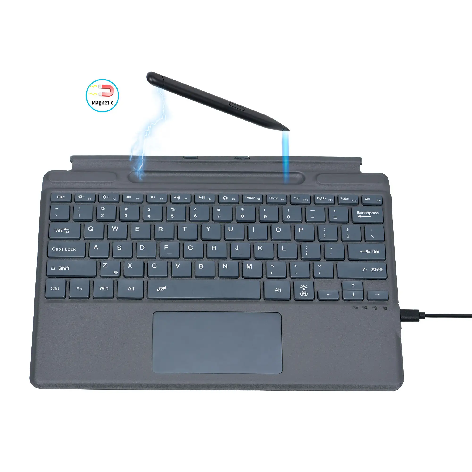 Keyboard for surface pro 8 13" Multi-functional touch pad Smart keyboard cover case for Microsoft Laptop keyboard