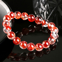 Offre Spéciale – Bracelets Tendance en Quartz Hématoïde Naturel de Qualité Supérieure, Pierre de Guérison, Cristal Rouge Rare Poli